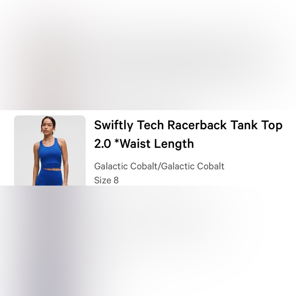 lululemon athletica Galactic Cobalt Crop Top